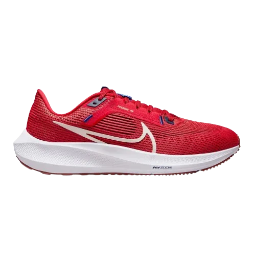 Nike Men's Pegasus 40 Shoes - University Red / Midnight Navy / Blue Joy / Sea Glass