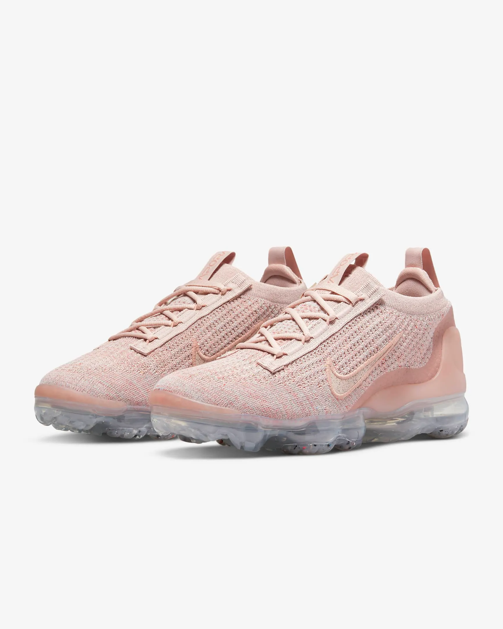 Nike Women's Air Vapormax 2021 Flyknit Shoes - Pink Oxford / Rose Whisper / Metallic Silver