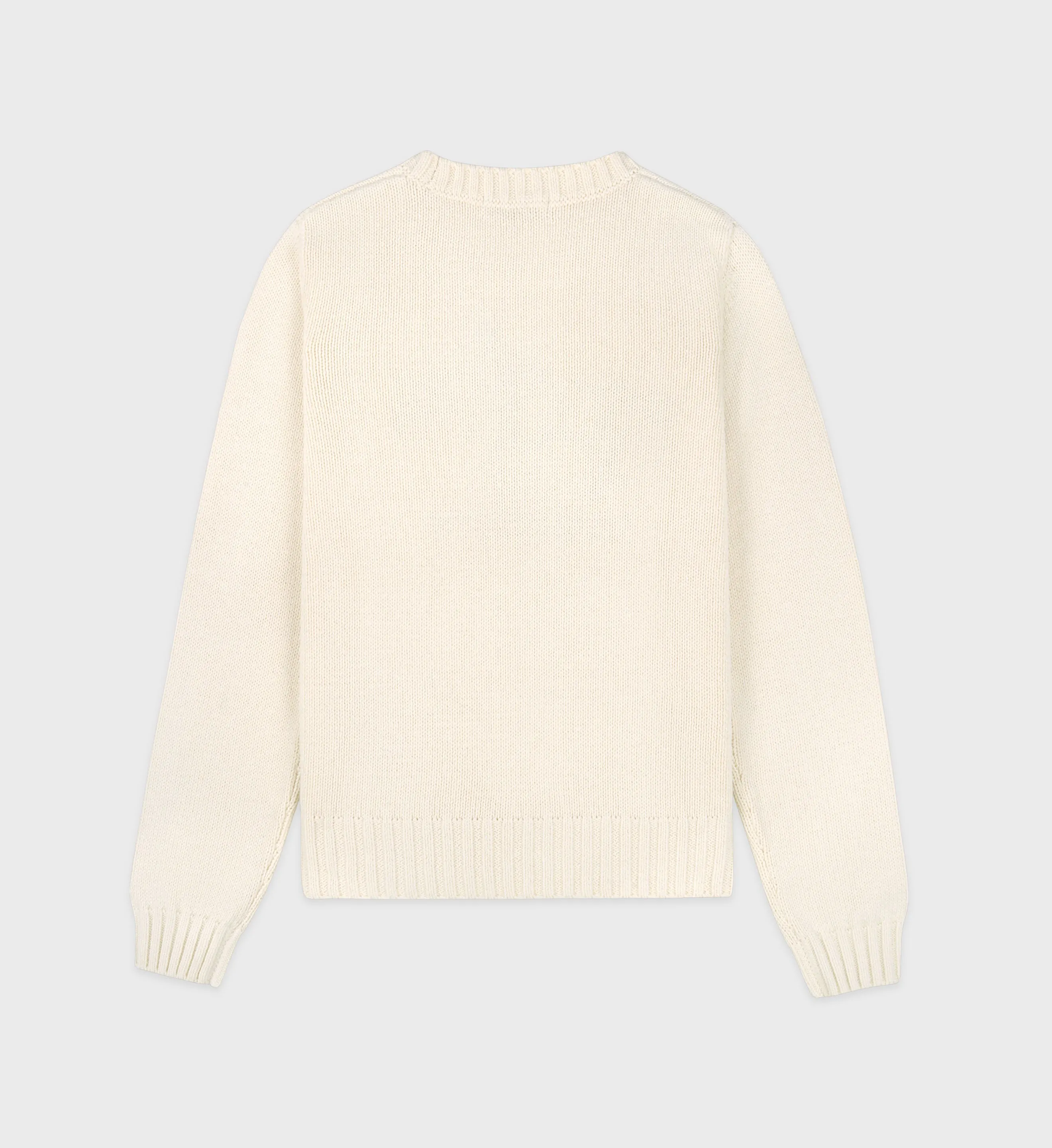 NY Crest Knitted Crewneck - Cream