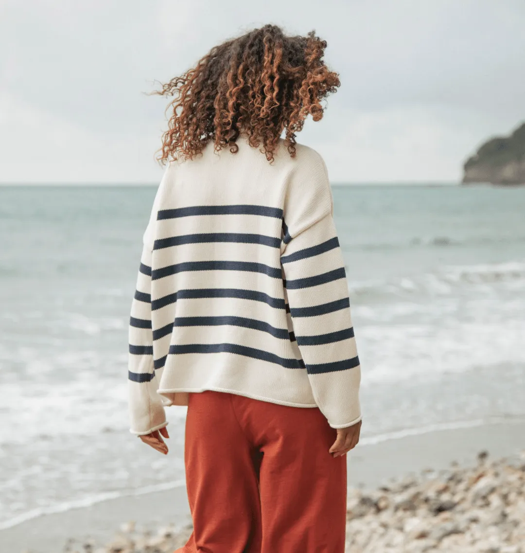 Offshore Oversized Striped Knitted Jumper