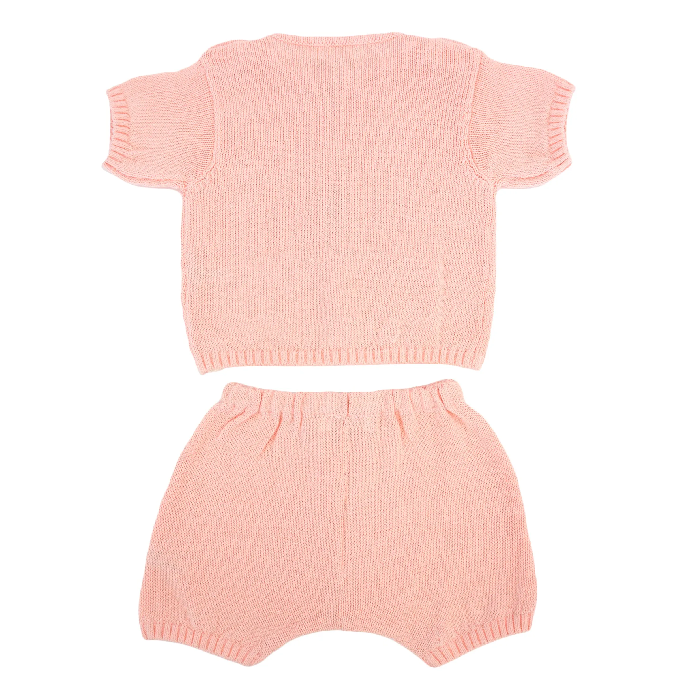 oh baby! Country Club Knitted Short Set - Pale Pink