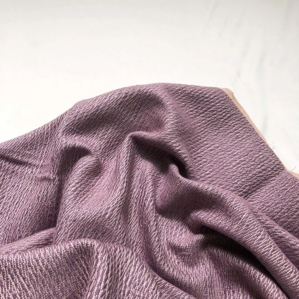 Purple-Peach Colour Silk & Wool Stole