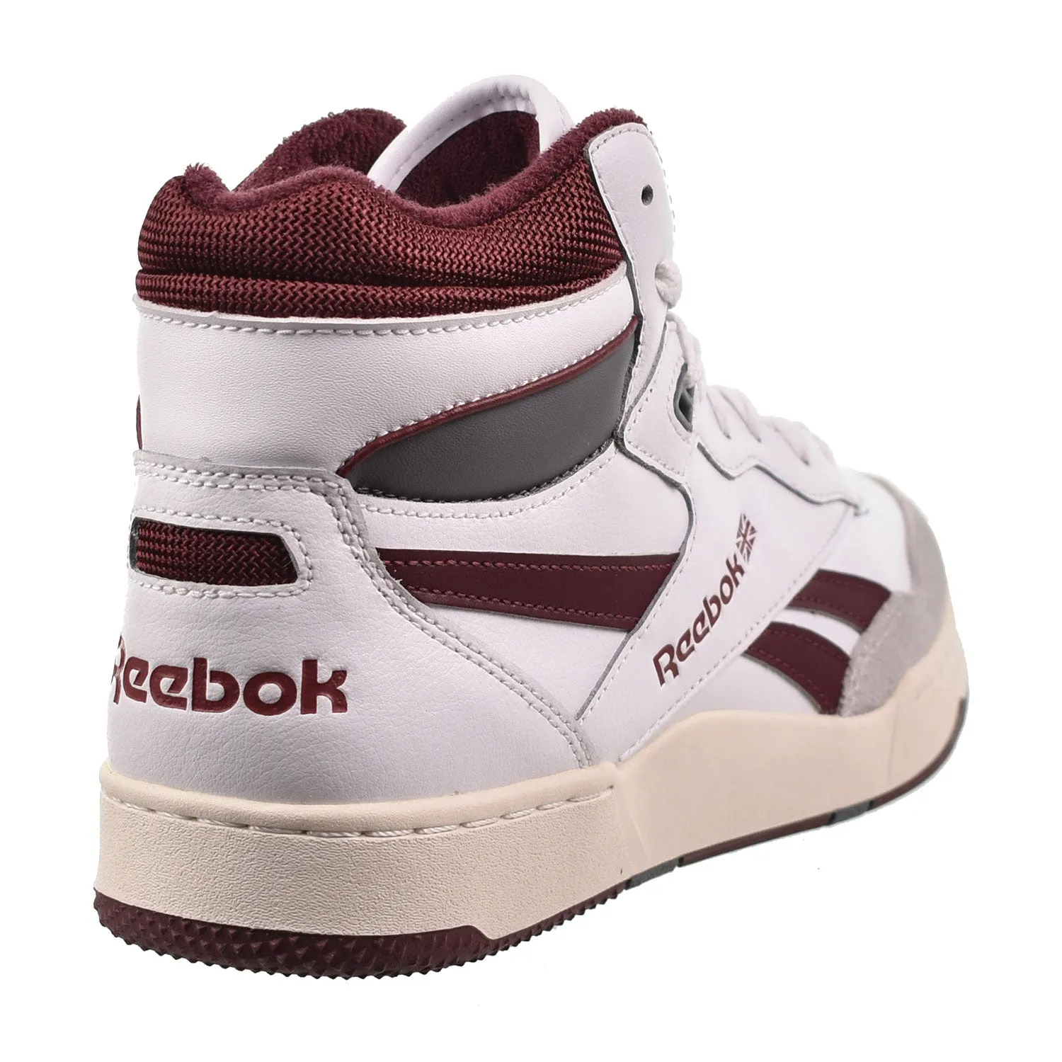 Reebok BB 4000 II Mid Mens Shoes White-Classic Maroon-Pure Grey 6