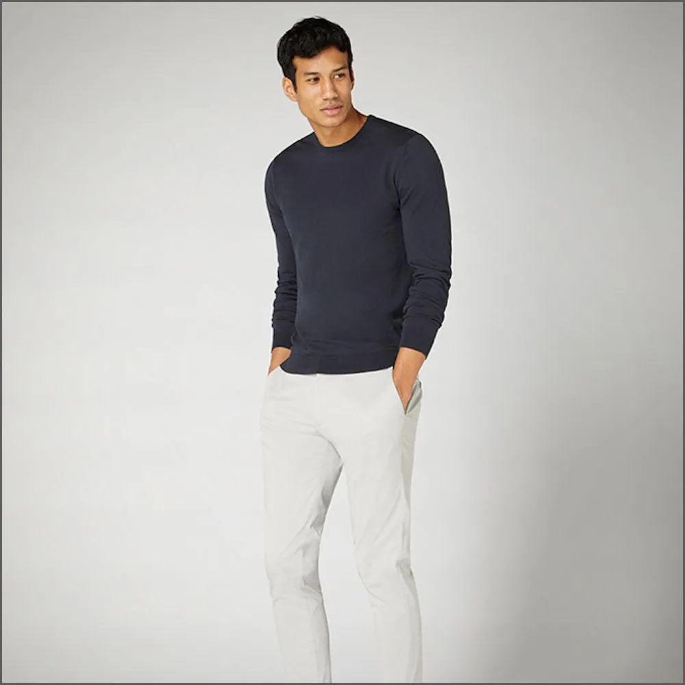 Remus Uomo Cotton Navy Crew Neck Sweater>>