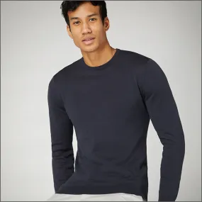 Remus Uomo Cotton Navy Crew Neck Sweater>>