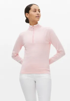 Rhnisch knitted half zip Orchid Pink