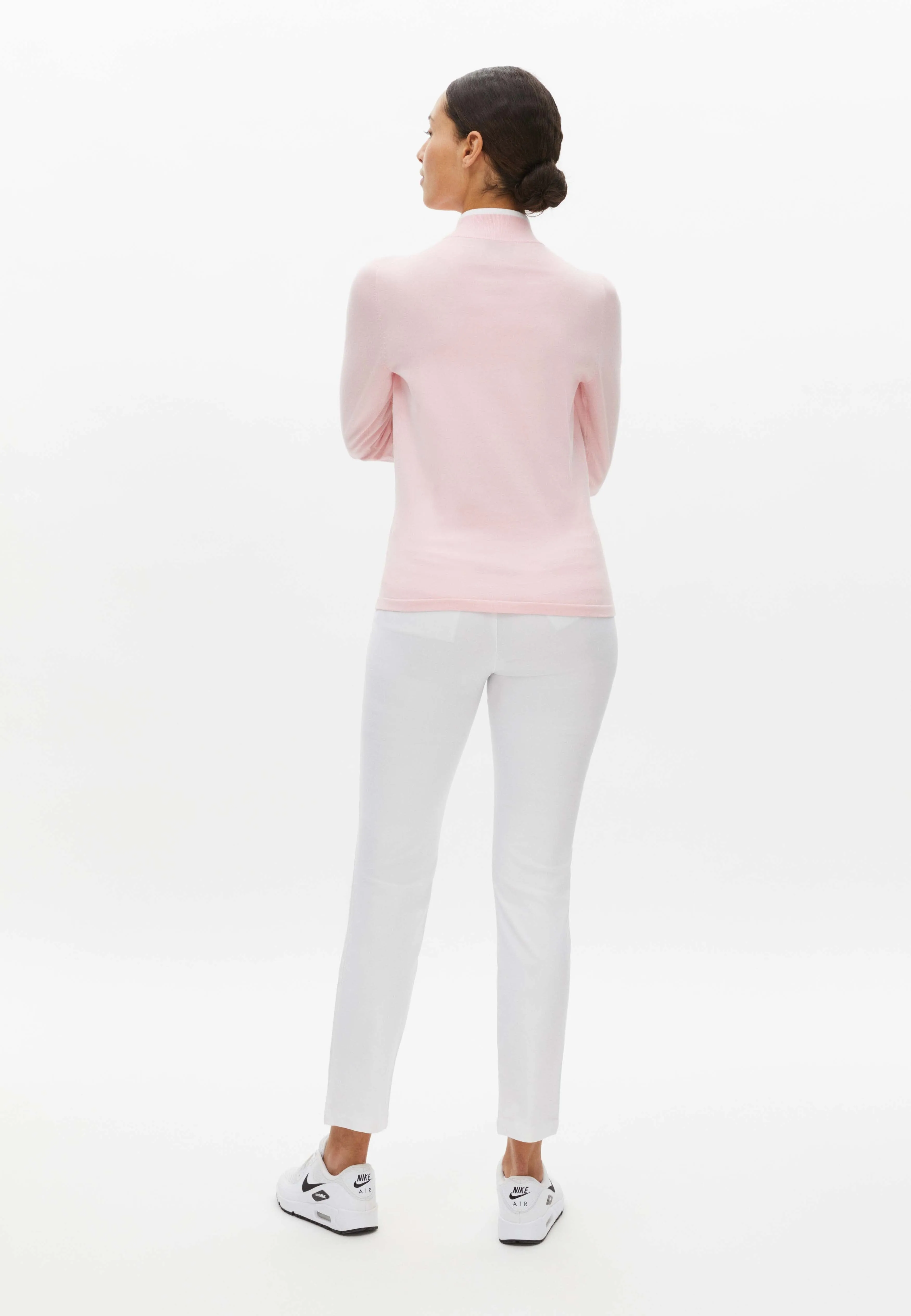 Rhnisch knitted half zip Orchid Pink