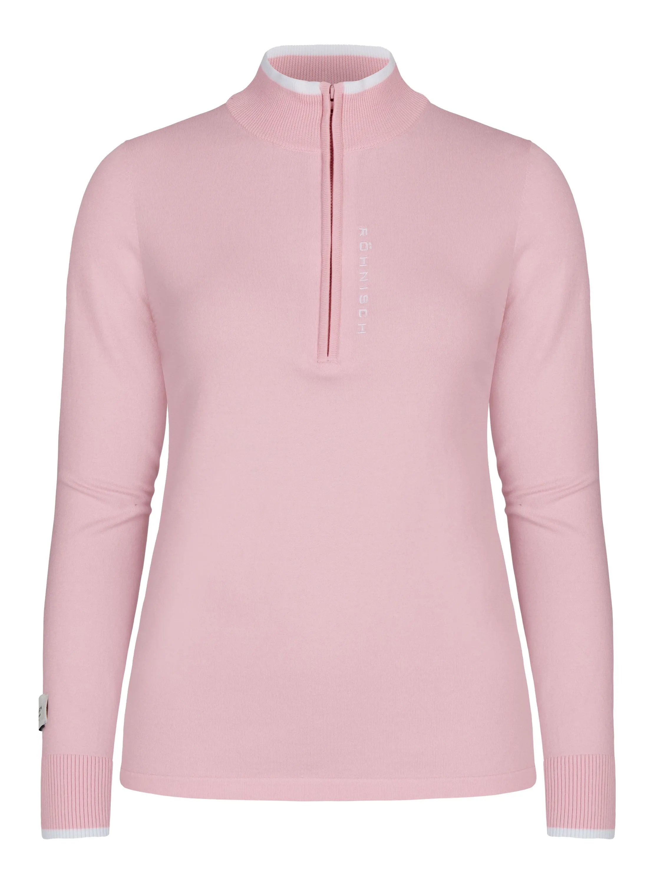 Rhnisch knitted half zip Orchid Pink