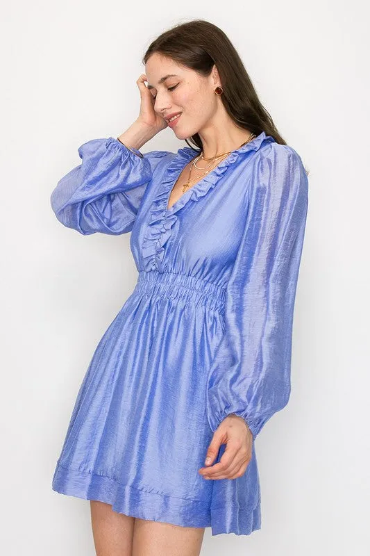 Ruffle Long Sleeve Dress