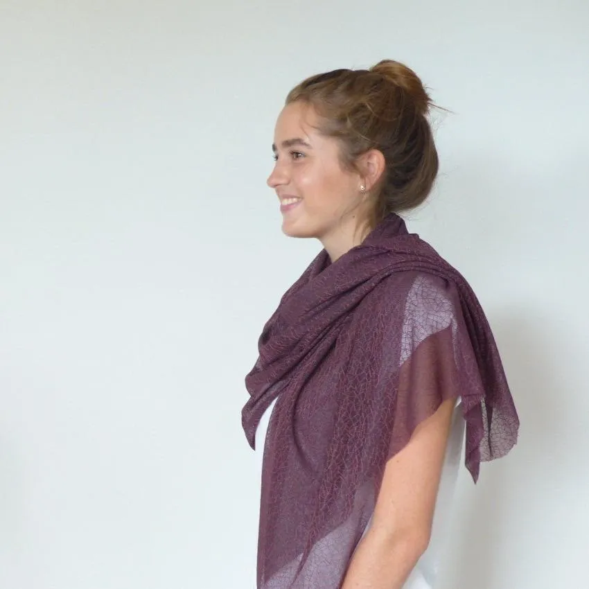 Scarf | Dainty Cobwebs | Purple | One Size