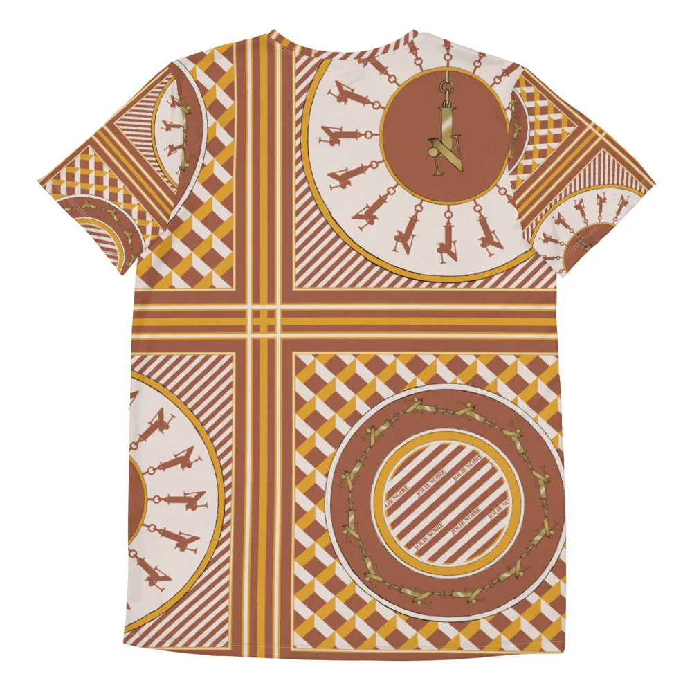 Scarf Print Premium T-shirt- Rust