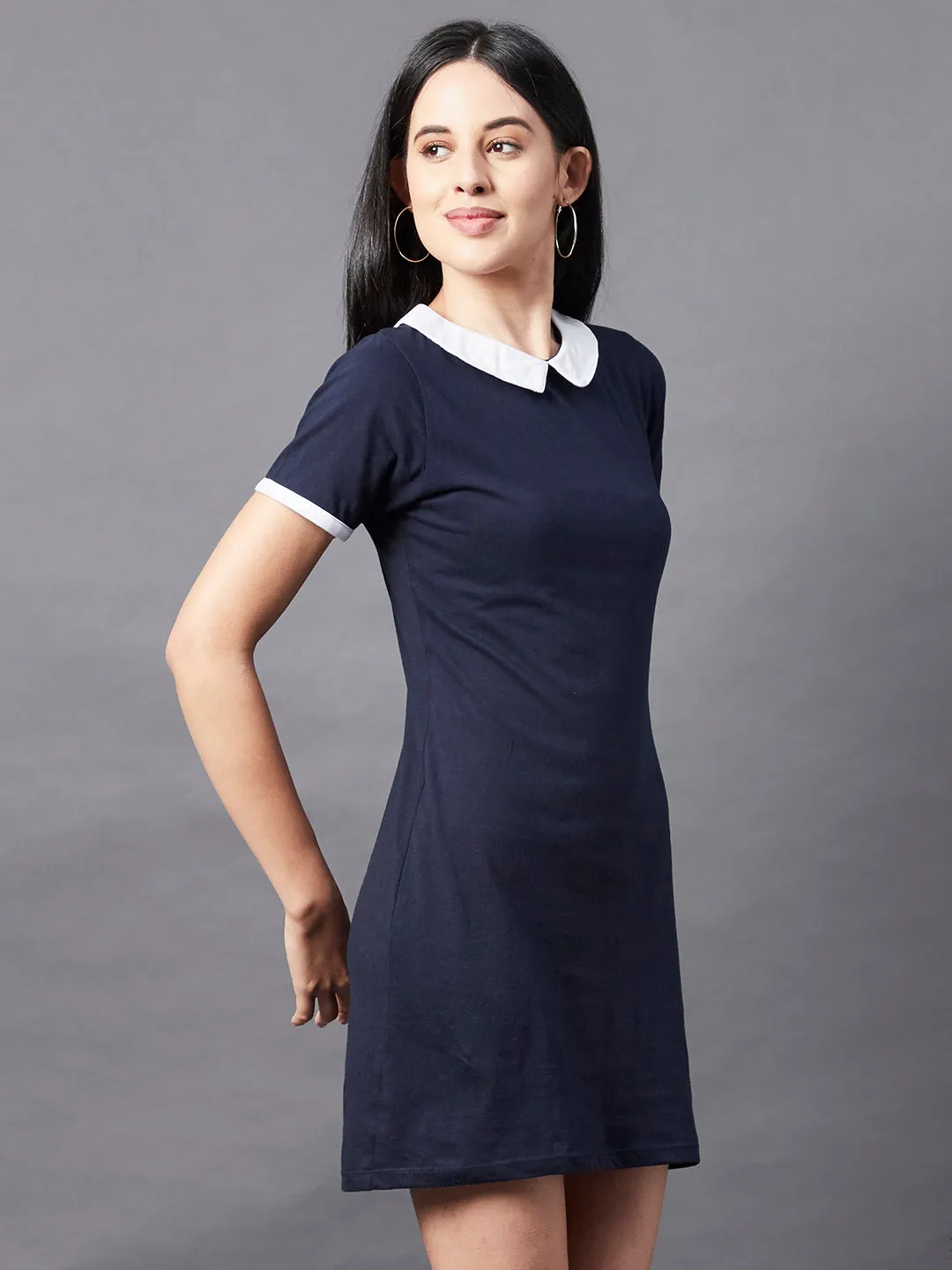 Solid Short Sleeve Bodycon Dress