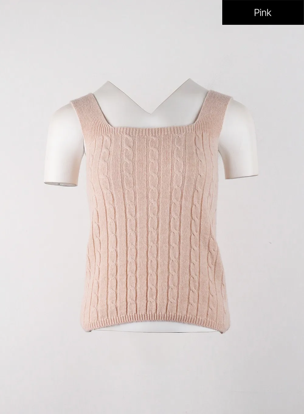 Solid Texture Knitted Tank Top OJ405