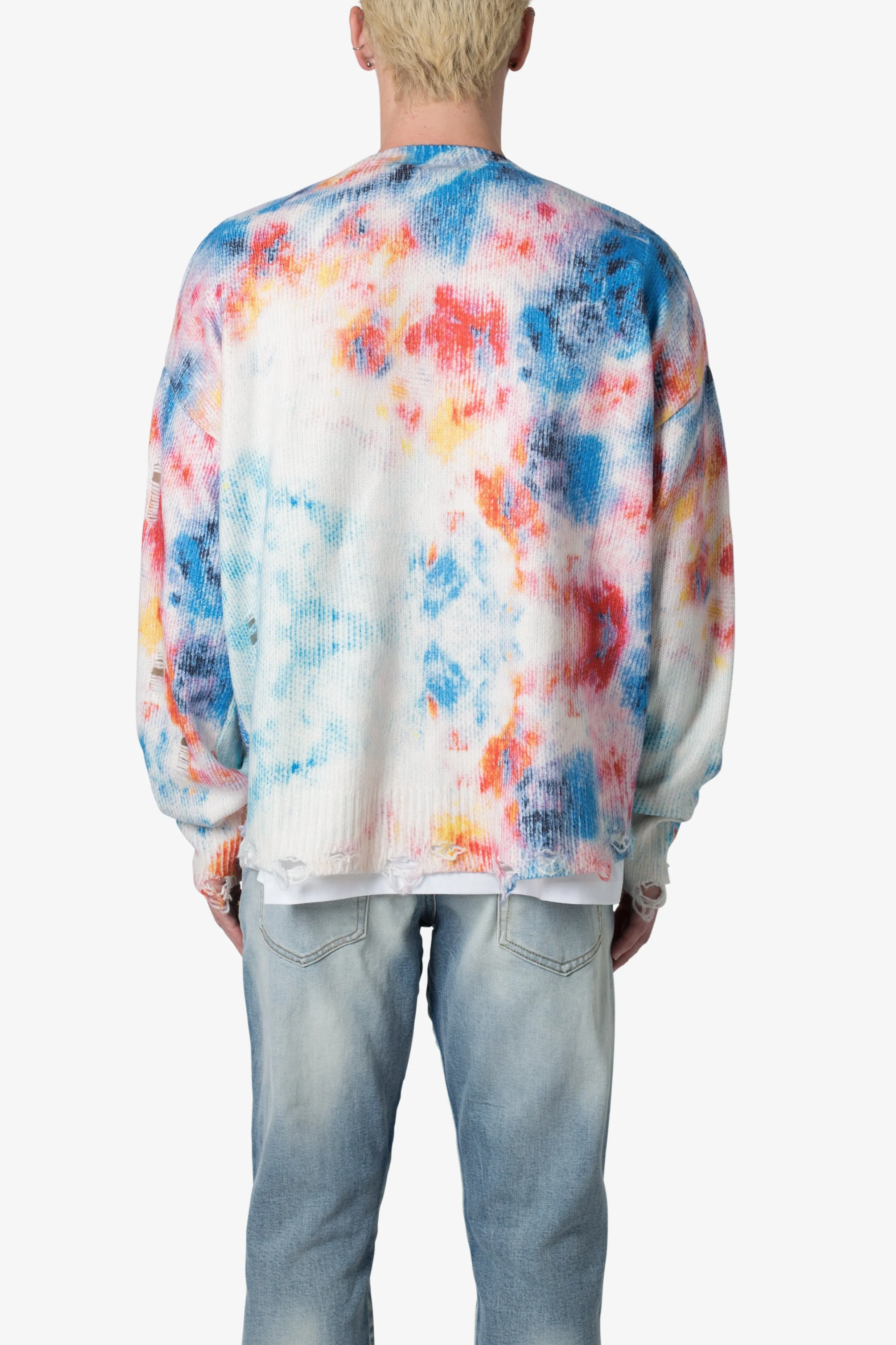 Tie Dye Cardigan Sweater - Multi