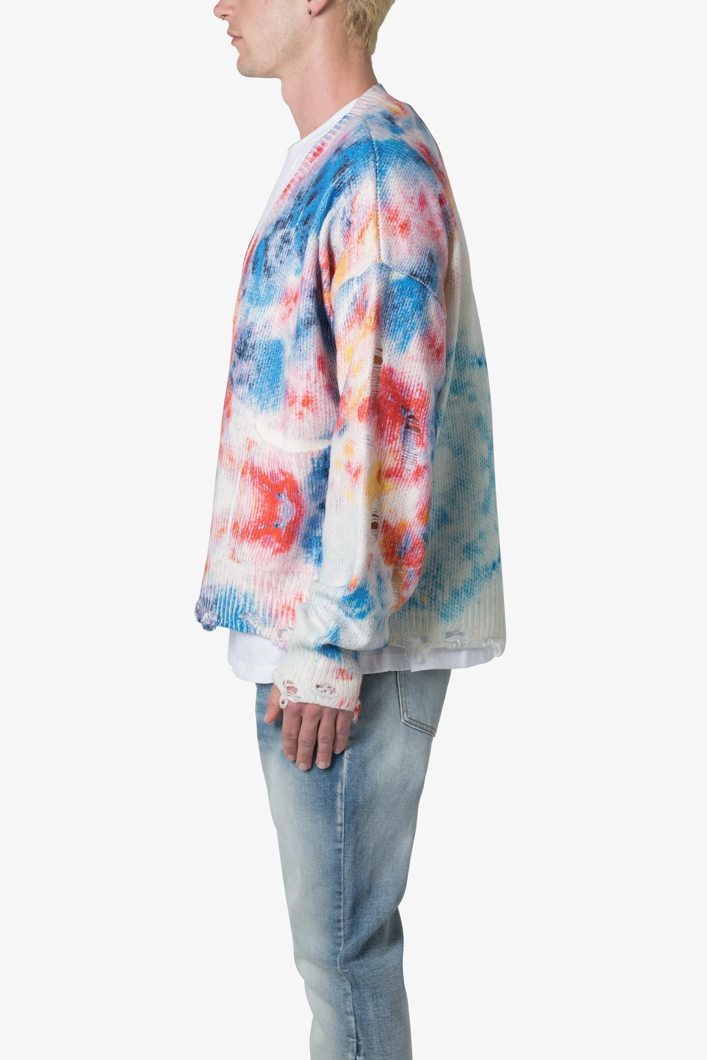 Tie Dye Cardigan Sweater - Multi