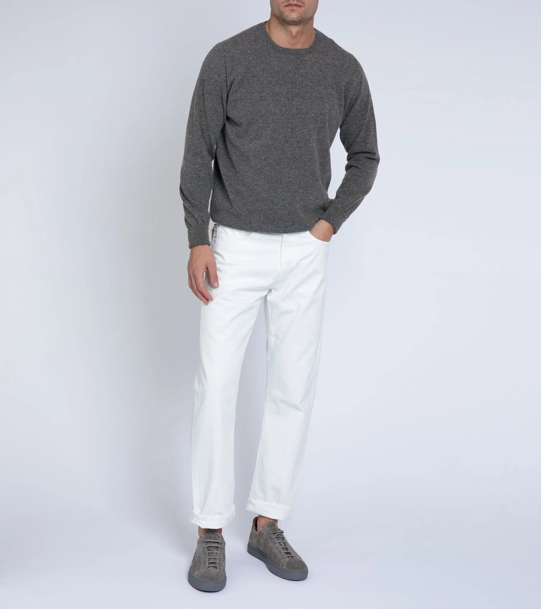 Trunk Walden Geelong Crew Neck Sweater: Grey