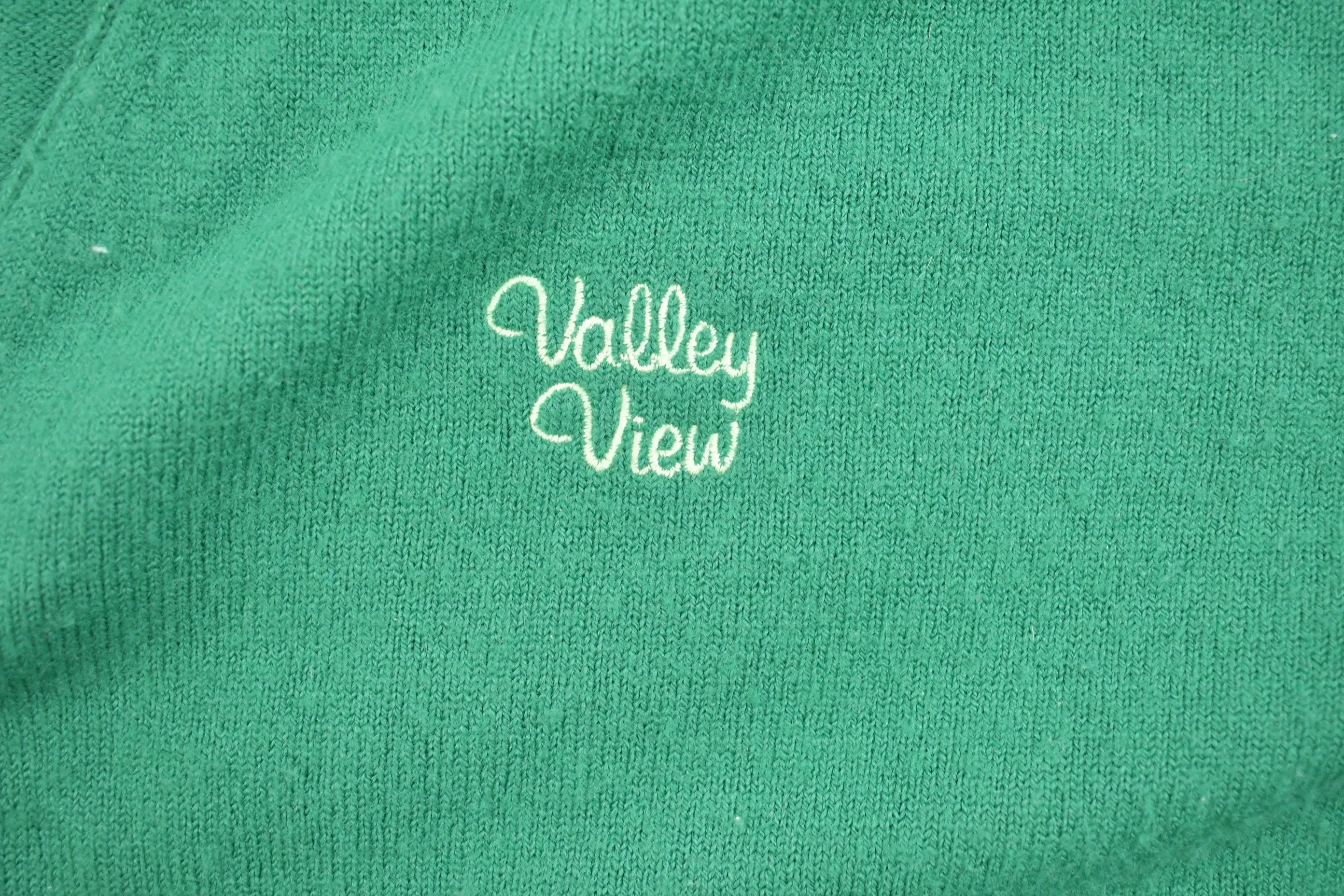 Vintage 1970s Pickering Valley View Cardigan Sweater / Vintage Cardigan / Button Up / Patchwork / Embroidered