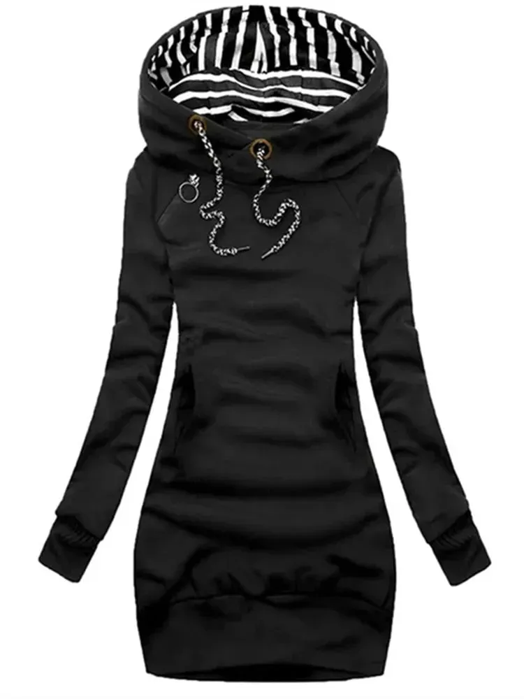 Women's Long Sleeve Hoodie Dress