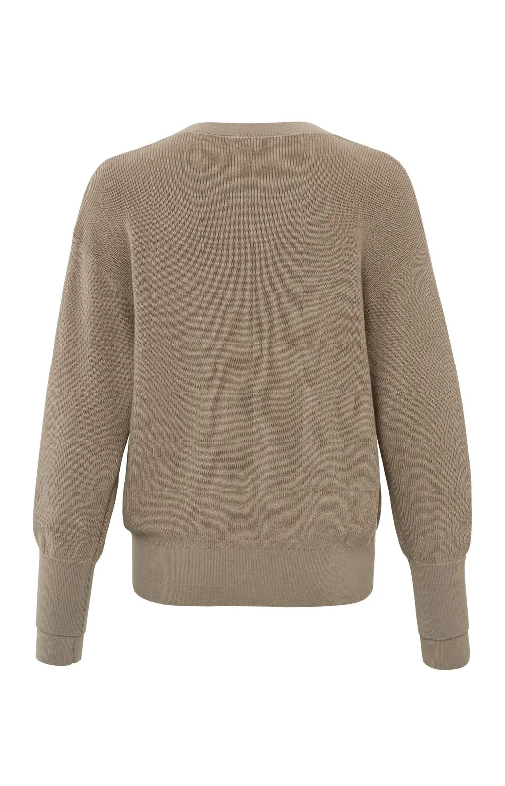 YAYA Affogato Brwn V-neck Sweater Ls