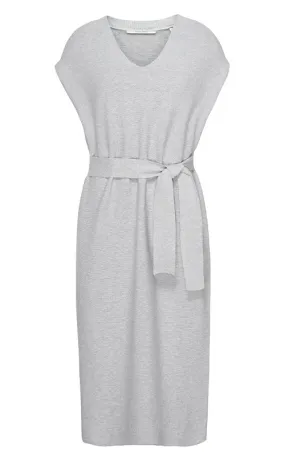 YAYA Rib Stitch V-neck Knitted Dress w Strap